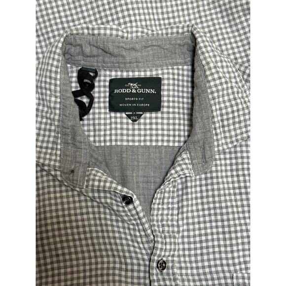 Men’s Rodd & Gunn Sports Fit Grey Checkered Button up Sz 2XL - Picture 4 of 4